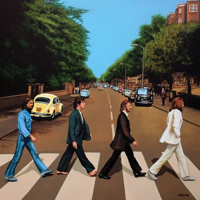 The Beatles - Abbey Road Vintage Rock Band Poster