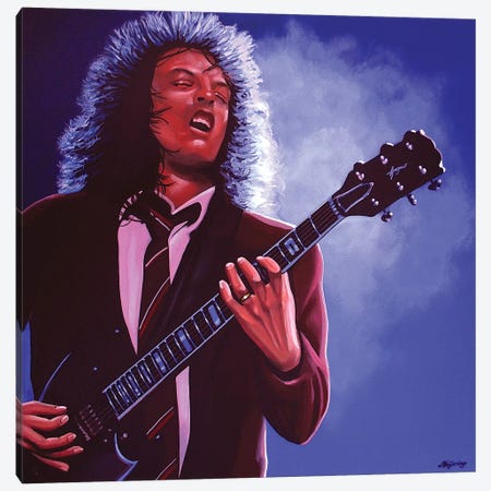 Angus Young Canvas Print #PME14} by Paul Meijering Art Print