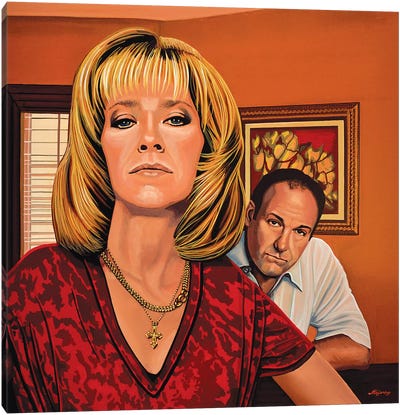 The Sopranos Canvas Art Print - Tony Soprano