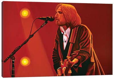 Tom Petty Canvas Art Print - Red Art