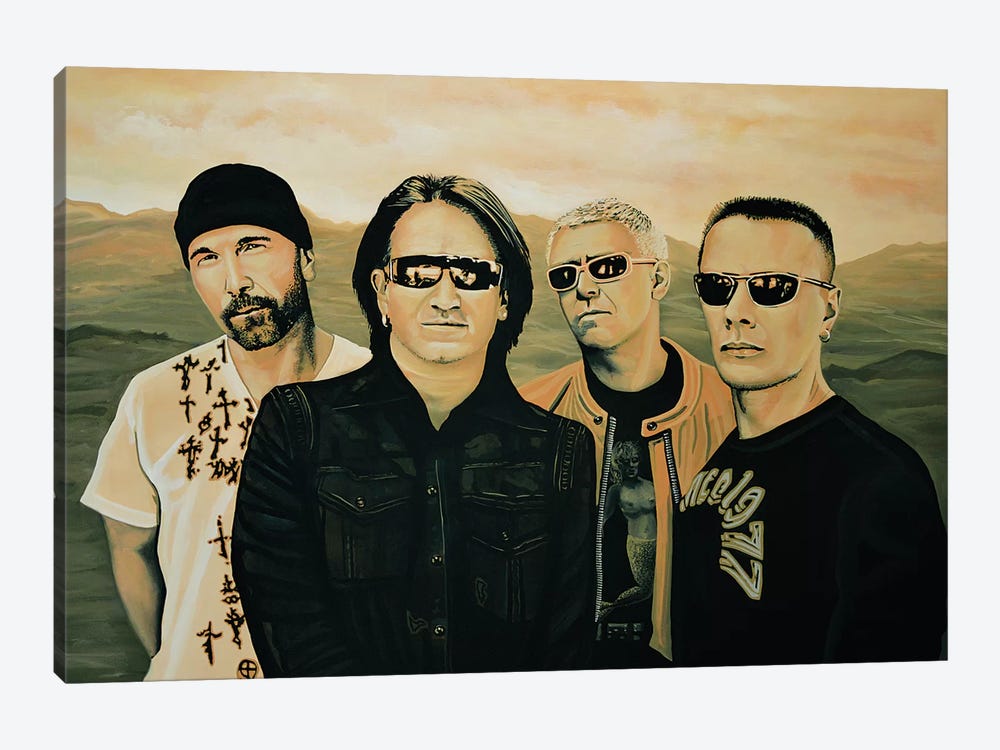 U2 Silver And Gold by Paul Meijering 1-piece Canvas Wall Art