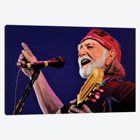 Willie Nelson Canvas Print #PME161} by Paul Meijering Canvas Artwork