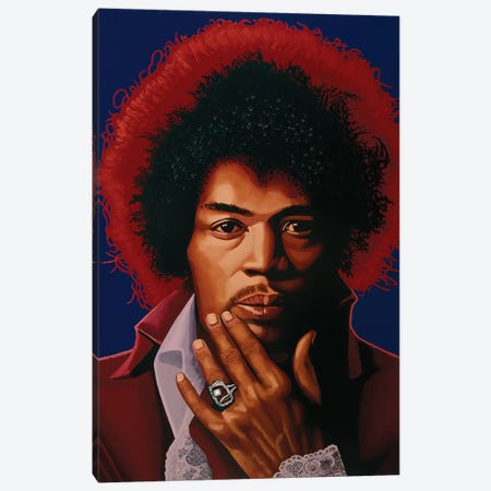 Jimi Hendrix Canvas Print #PME163} by Paul Meijering Canvas Artwork