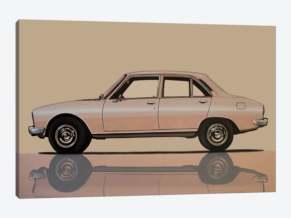 Peugeot 504 1968 by Paul Meijering 1-piece Canvas Wall Art