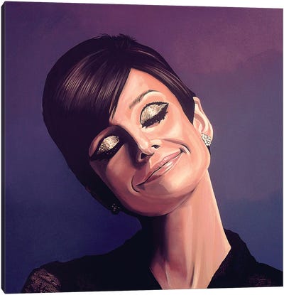 Audrey Hepburn Canvas Art Print - Paul Meijering