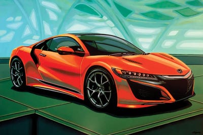 Honda Acura NSX 2016 by Paul Meijering framed wall art