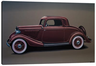 Ford 3 Window Coupe 1933 Canvas Art Print - Ford