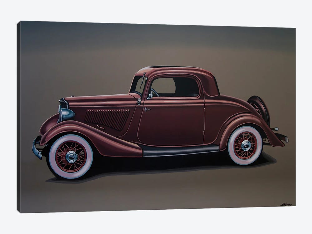 Ford 3 Window Coupe 1933 by Paul Meijering 1-piece Canvas Wall Art