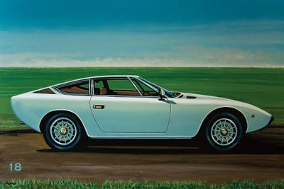 Maserati Khamsin 1974 by Paul Meijering canvas print