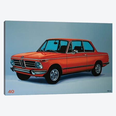BMW 2002 1968 Canvas Print #PME209} by Paul Meijering Canvas Print