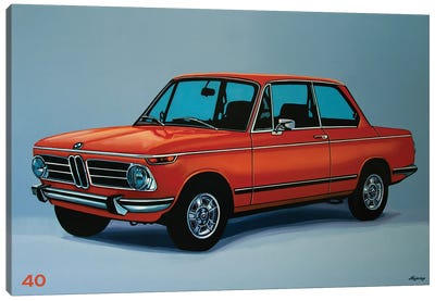 BMW 2002 1968 Canvas Art Print - BMW
