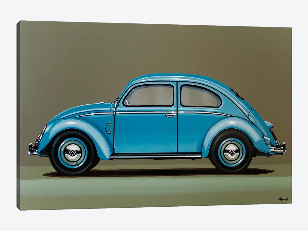 Volkswagen Beetle 1955 by Paul Meijering 1-piece Canvas Print