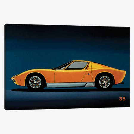 Lamborghini Miura 1966 Canvas Print #PME218} by Paul Meijering Canvas Artwork