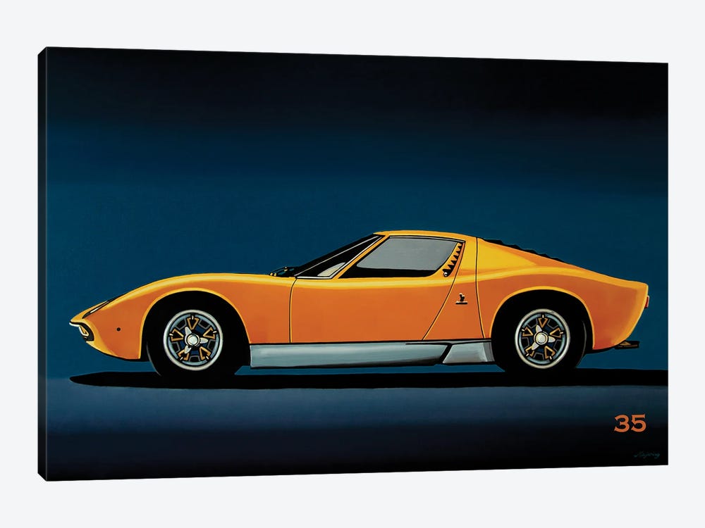 Lamborghini Miura 1966 by Paul Meijering 1-piece Art Print