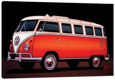 Volkswagen T1 Samba 1951 Canvas Art Print - Volkswagen