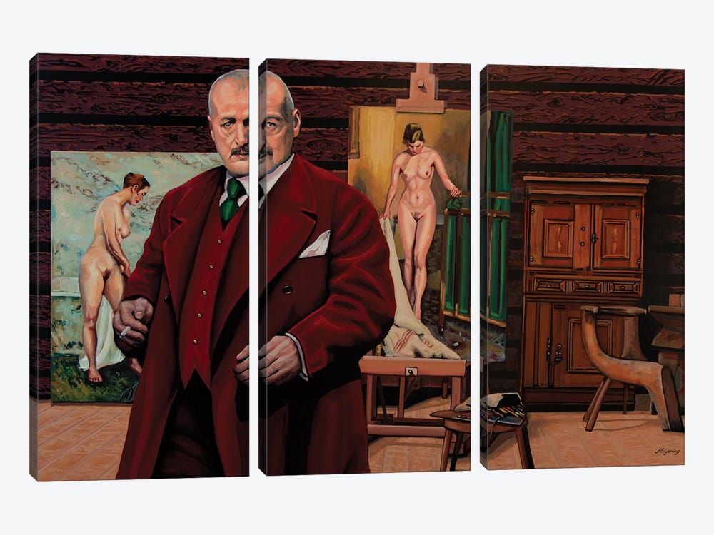 Anders Zorn by Paul Meijering 3-piece Canvas Artwork
