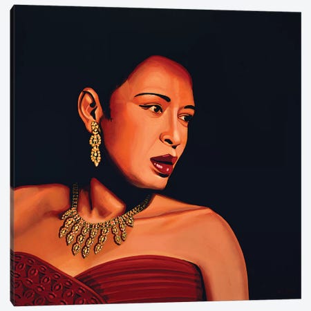 Billie Holiday Canvas Print #PME23} by Paul Meijering Art Print