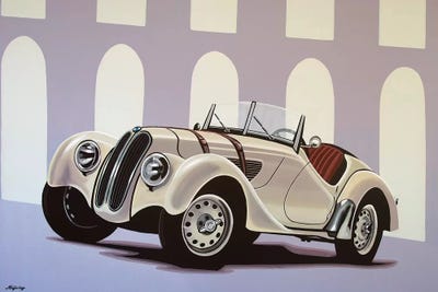 BMW 328 Roadster 1936 by Paul Meijering framed wall art