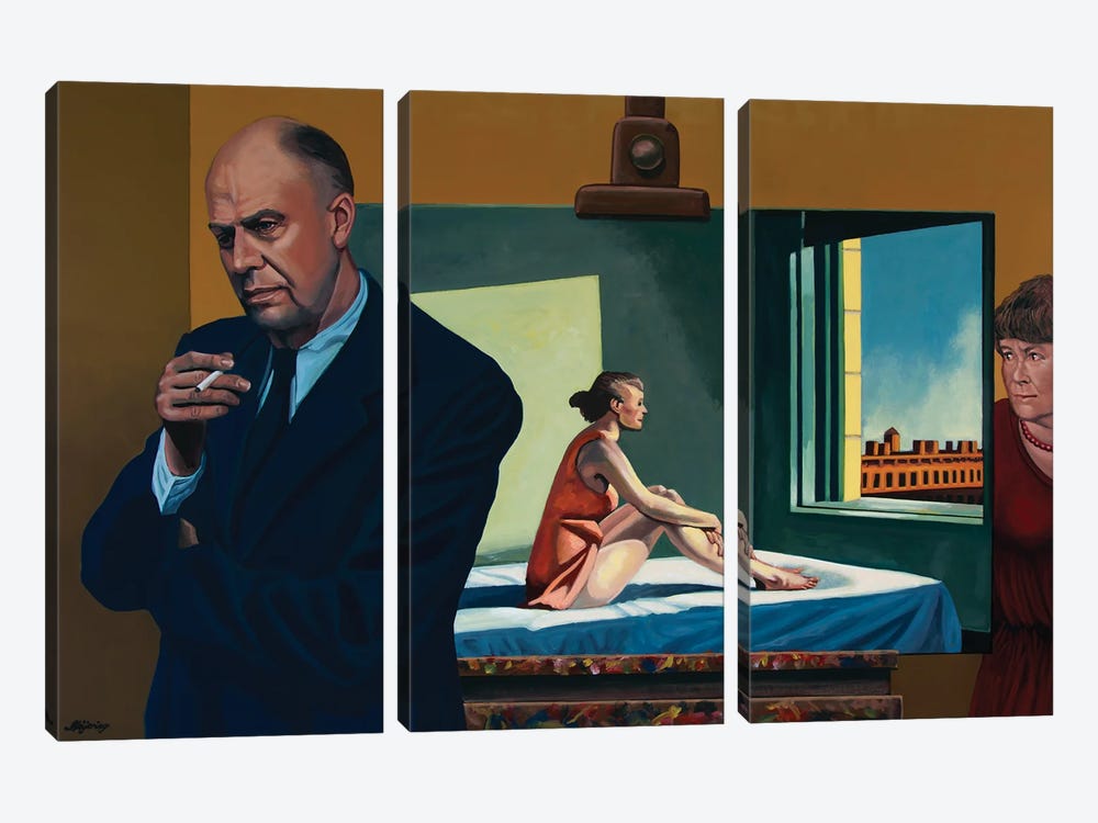 Edward Hopper by Paul Meijering 3-piece Canvas Art Print