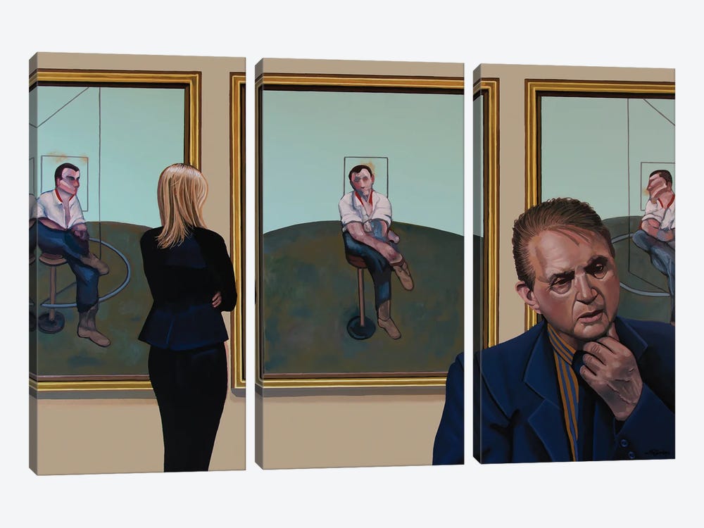 Francis Bacon by Paul Meijering 3-piece Canvas Wall Art