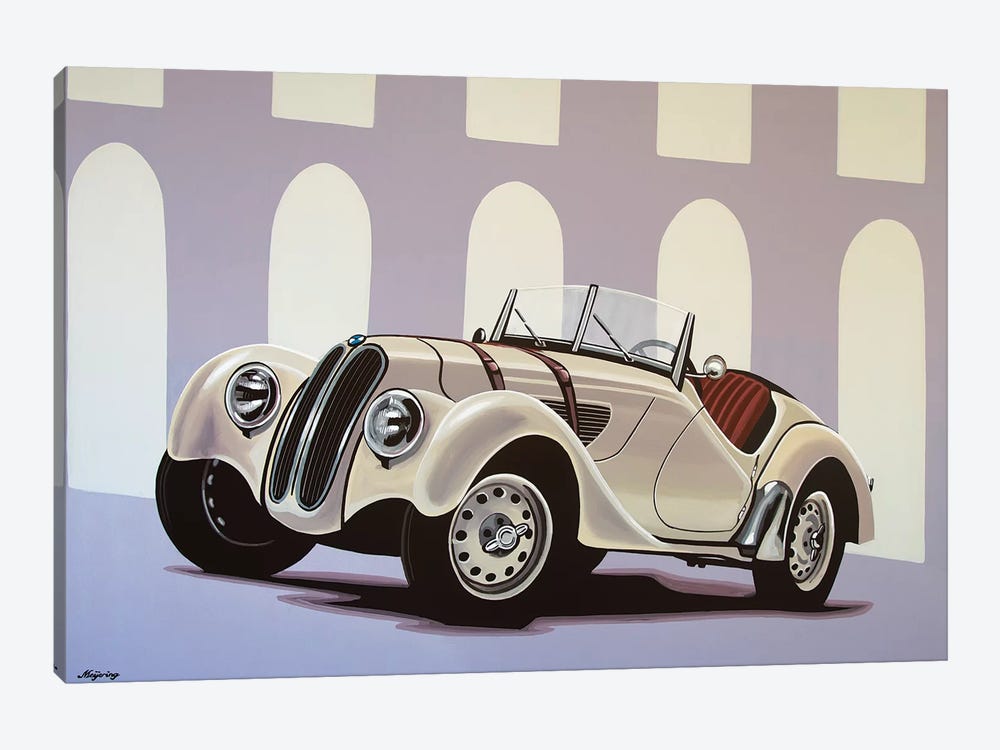 BMW 328 Roadster 1936 by Paul Meijering 1-piece Canvas Artwork