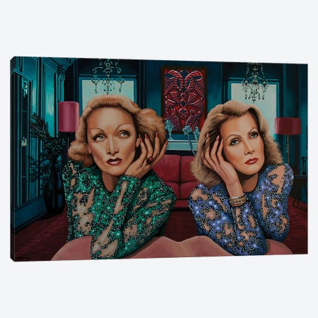 Greta Garbo And Marlene Dietrich Canvas Print #PME267} by Paul Meijering Canvas Artwork