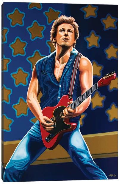 Bruce Springsteen The Boss Canvas Art Print - Bruce Springsteen