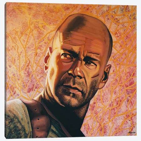 Bruce Willis Canvas Print #PME32} by Paul Meijering Canvas Artwork