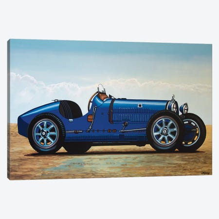 Bugatti Type 35 Grand Prix Canvas Print #PME35} by Paul Meijering Canvas Art Print