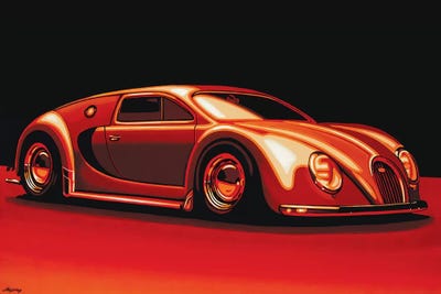Bugatti Veyron 1945 by Paul Meijering framed canvas print