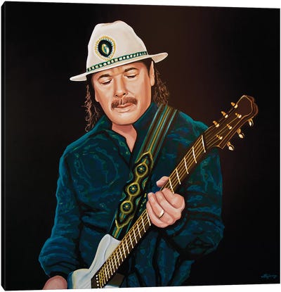 Carlos Santana Canvas Art Print - Carlos Santana