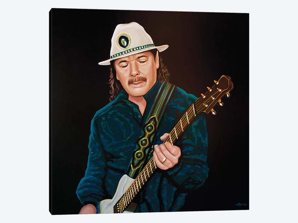 Carlos Santana by Paul Meijering 1-piece Art Print