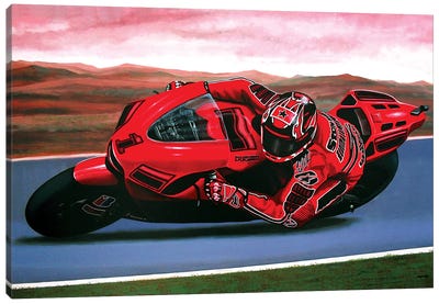 Casey Stoner On Ducati Canvas Art Print - Paul Meijering