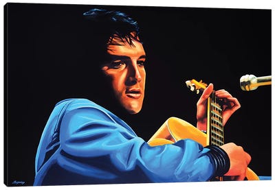Elvis Presley II Canvas Art Print - Sixties Nostalgia Art