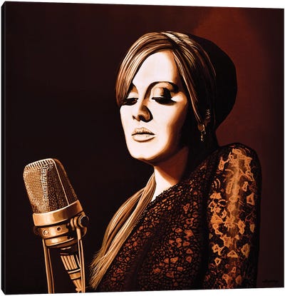 Adele Skyfall Digi Music Art Canvas Art Print - Paul Meijering