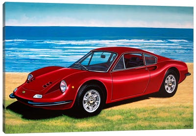 Ferrari Dino Canvas Art Print - Ferrari