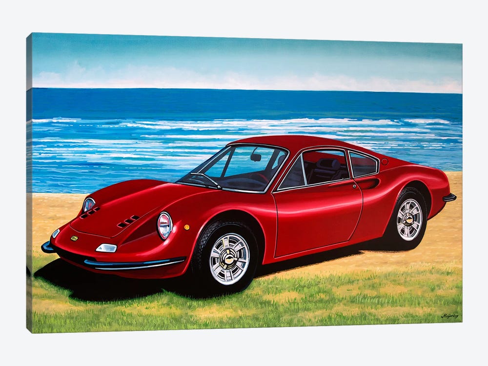Ferrari Dino by Paul Meijering 1-piece Canvas Art Print