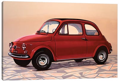 Fiat 500 Canvas Art Print