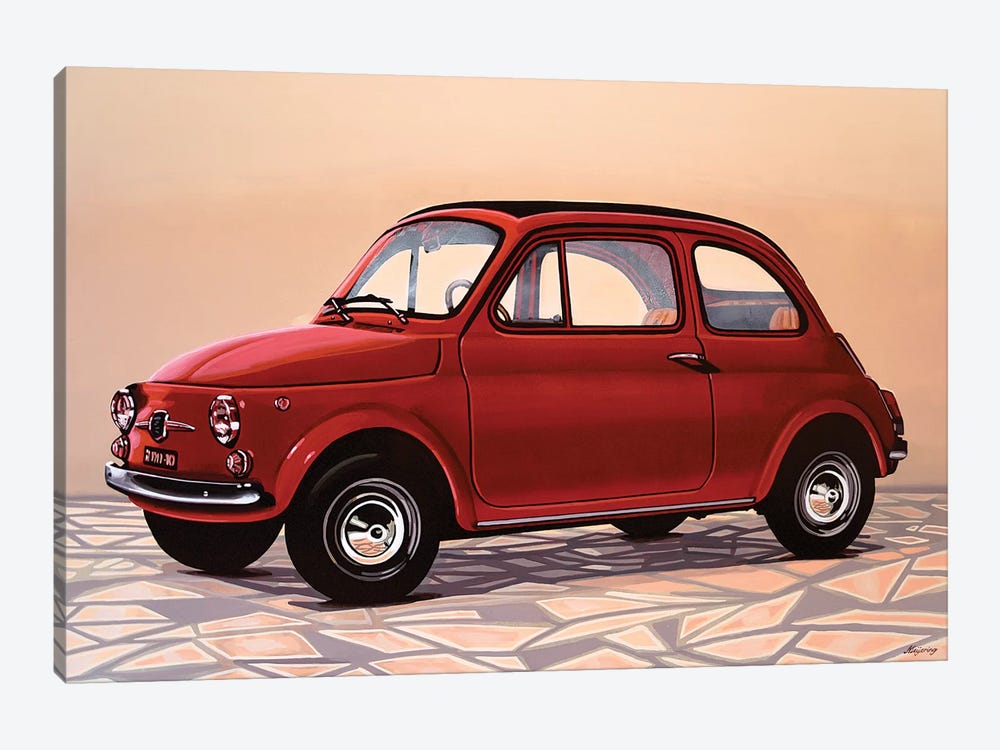 Fiat 500 by Paul Meijering 1-piece Canvas Art