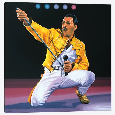 Freddie Mercury I Canvas Print #PME67} by Paul Meijering Canvas Artwork