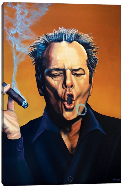 Jack Nicholson I Canvas Art Print - Photorealism Art