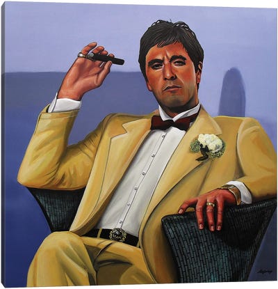 Al Pacino I Canvas Art Print - Crime & Gangster Movie Art