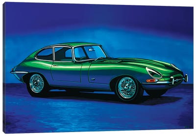 Jaguar E Type Canvas Art Print - Paul Meijering