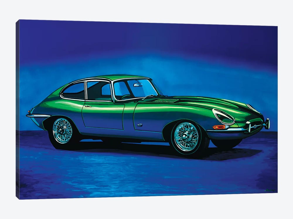 Jaguar E Type by Paul Meijering 1-piece Canvas Print