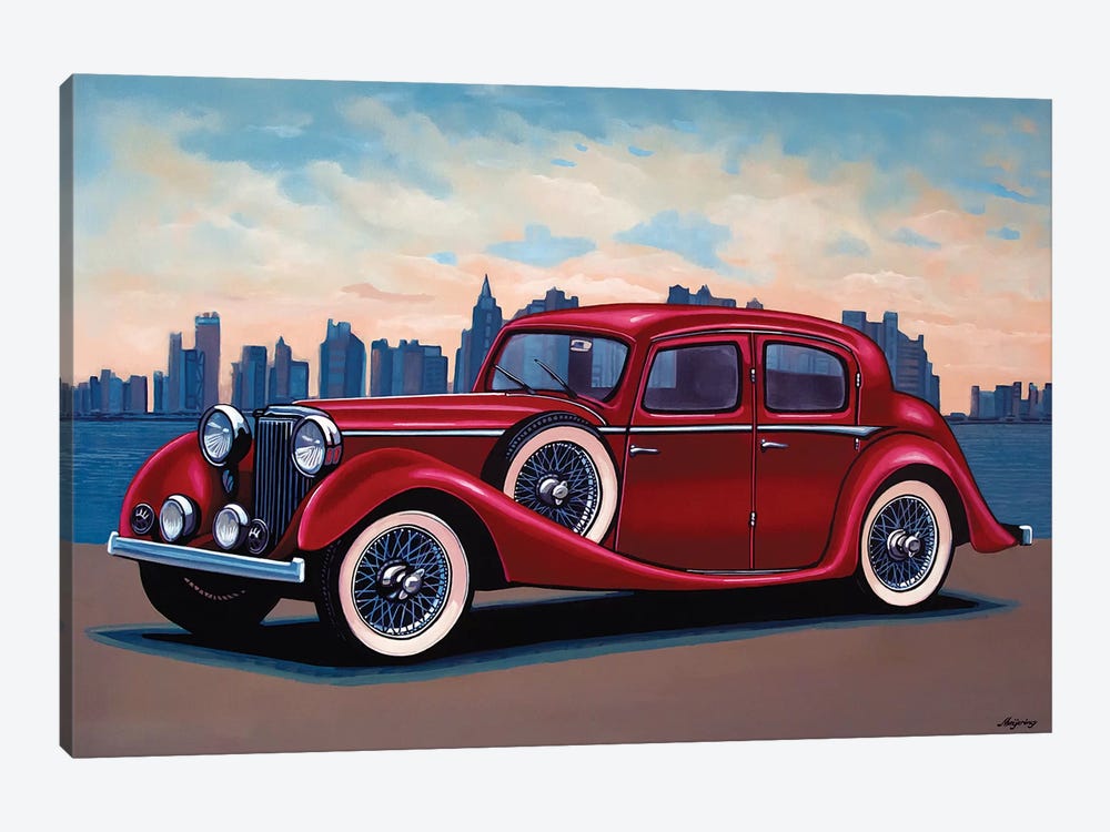 Jaguar SS Saloon by Paul Meijering 1-piece Canvas Artwork
