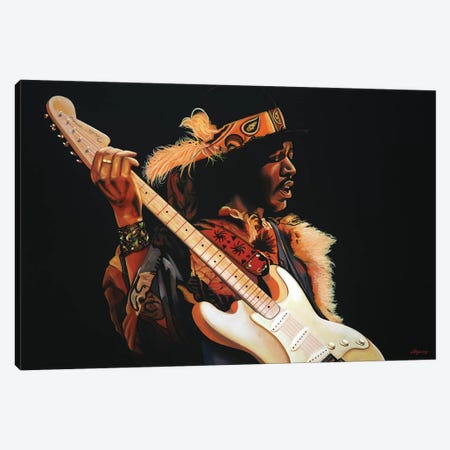 Jimi Hendrix III Canvas Print #PME90} by Paul Meijering Canvas Art