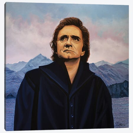 Johnny Cash Canvas Print #PME95} by Paul Meijering Canvas Art Print