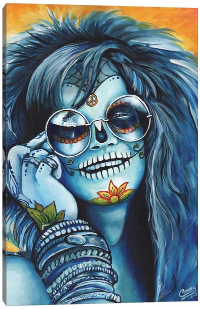 Regular Weird Canvas Art Print - Janis Joplin