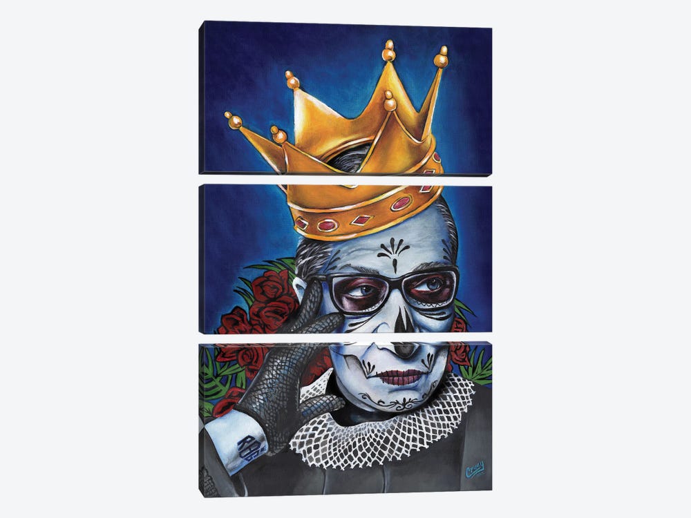 Notorious RBG by The Poet Mr. Fab 3-piece Canvas Print