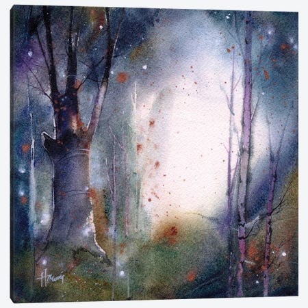 Moonlight Glows Canvas Print #PMH21} by Pamela Harnois Canvas Art